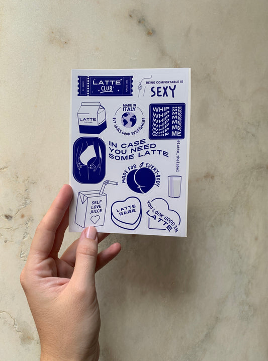 LATTE sticker set