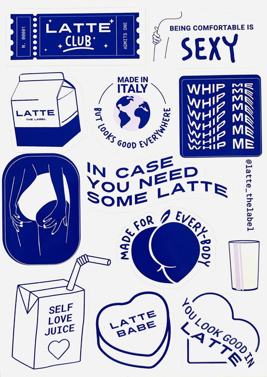 LATTE sticker set