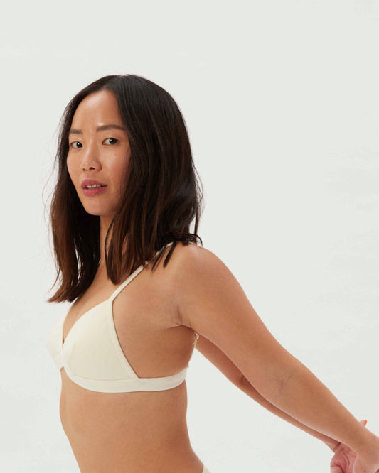 almond triangle reggiseno lato